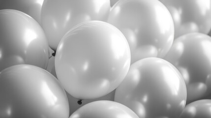 White Balloons in Air