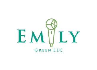 Podcast logo design with leaf and microphone symbol