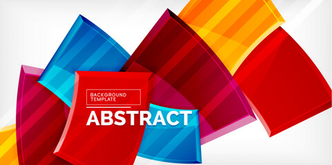 Vector abstract color geometric shapes. Illustration For Wallpaper, Banner, Background, Card, Book Illustration, landing page