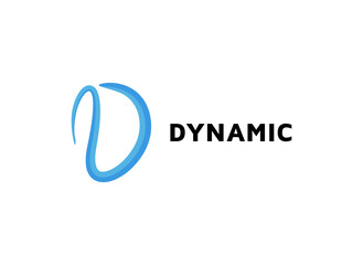 Fototapeta premium Dynamic Logo Design with Blue Letter D