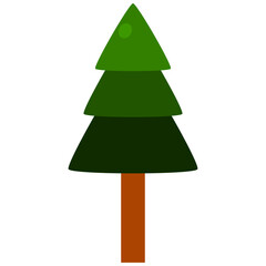 green christmas tree. spruce. Pine trees. vector illustration. flat style. plant theme.