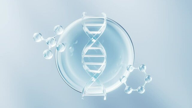 DNA with biological concept, 3d rendering.