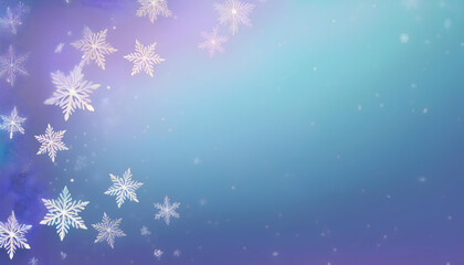graient winter background with snowflakes 