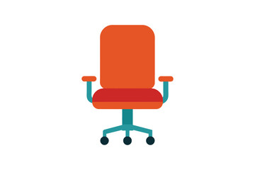 Office chair vector art illustration.