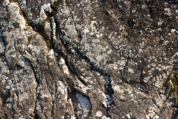 Natural weather effect brown rock texture with cracks, Close-up of Rough mountain surface background for design,backdrop