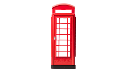 Phone booth isolated on transparent background, PNG