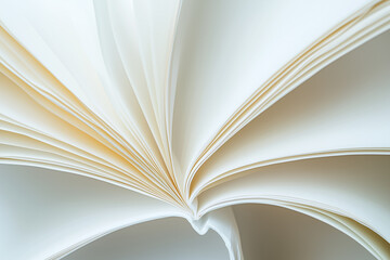 Close-Up of Open Book Pages Side View