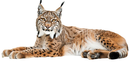 Fototapeta premium Lynx isolated on transparent background, PNG