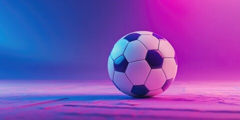 Naklejka premium Soccer Ball on Floor