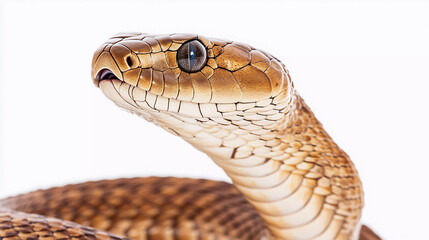 Obraz premium Snake head isolated on white background with clipping path 