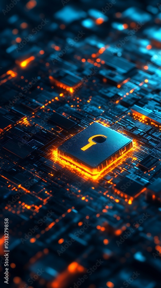 Aufkleber a colorful image depicting the intersection of technology and cybersecurity.
