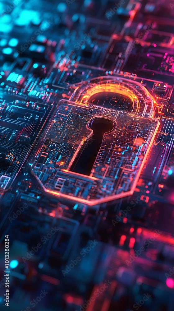 Aufkleber a creative abstract photo depicting data encryption and cybersecurity themes.