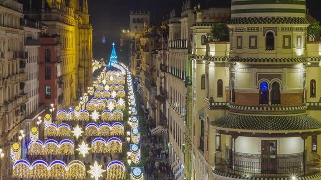 Timelapse de navidad en Sevilla