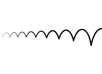 Fototapeta premium Vector design element of thin black line on white background. Diagram. Amplitude. Modern vector background. Black and white pattern. Sinusoid