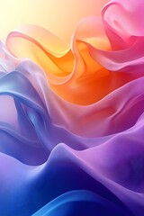 Fototapeta premium Abstract colorful fabric flowing in the wind, creating a dynamic and vibrant abstract background.