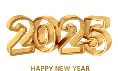 Happy new year 2025 golden symbol, With unique and luxurious numbers. Premium vector design for posters, banners, calendar and greetings