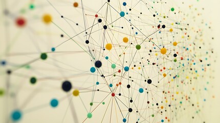 abstract colorful network connections