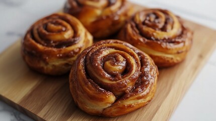 Gluten free cinnamon roll bread on wooden board healthy flour ingredient for cake