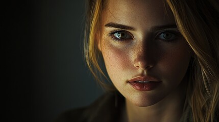 Fototapeta premium Woman's Face Close Up