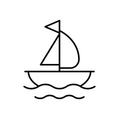 Sailboat vector icon