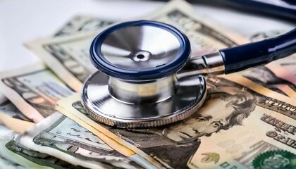 stethoscope on the us dollars
