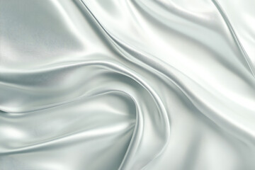 Fototapeta premium Abstract Background with Draped White Silk Fabric