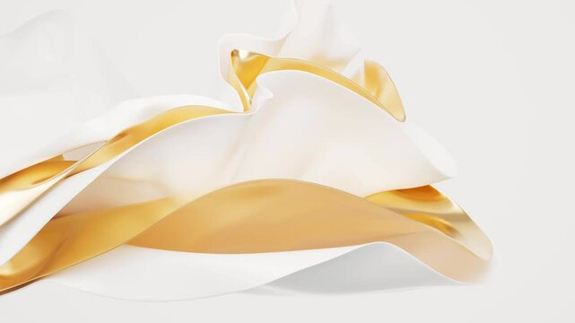 Flowing multilayer cloth background, 3d rendering.