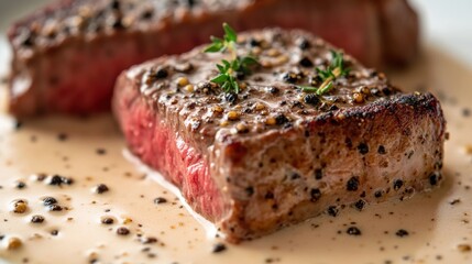 Peppered Steak.
