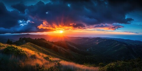 Obraz premium Mountain Sunset