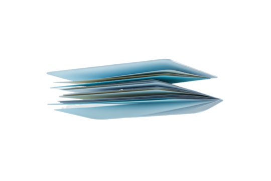 Abstract Paper Stack: Blue Layers and Textures