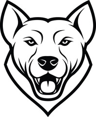 Fototapeta premium Dog Face Outline Design