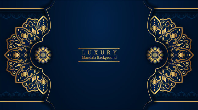 Luxury background with golden mandala ornament