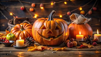 Transform your space with Halloween pumpkins and ghostly decor, perfect for creating a festive autumn vibe and