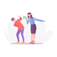 Get out illustration in flat style 