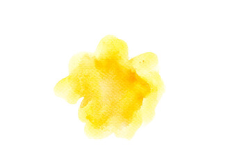 yellow ink isolated on white