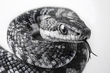 Close-up of a venomous snake's head