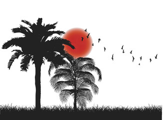 Black tree for Design elements.