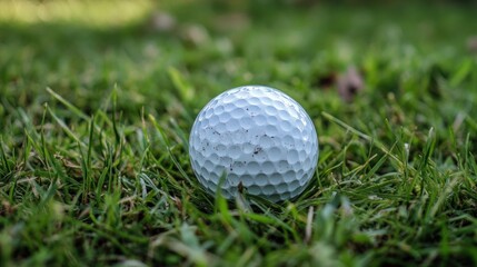 Golf ball on the green