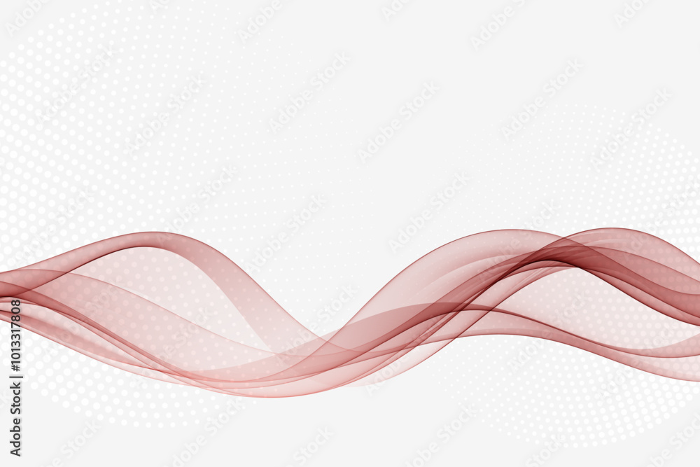 Poster wavy lines abstract curved wave background with halftone effect.