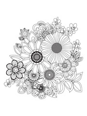 Flower Adult Coloring Pages Relax and Unleash Your Creativity