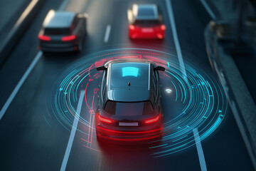 Virtual Illustration of Autonomous Electric Vehicle with Intelligent Driving Elements