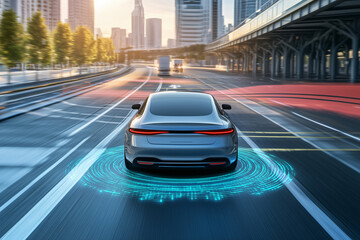 Virtual Illustration of Autonomous Electric Vehicle with Intelligent Driving Elements