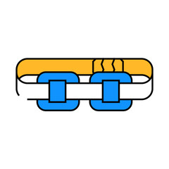 stimulator with strap line icon vector. stimulator with strap sign. isolated symbol illustration