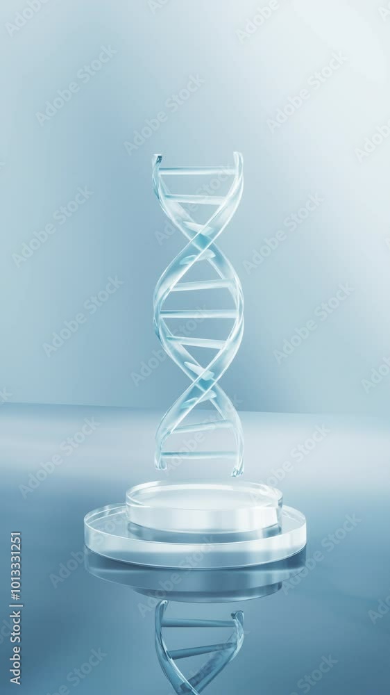 Poster DNA with biological concept, 3d rendering.