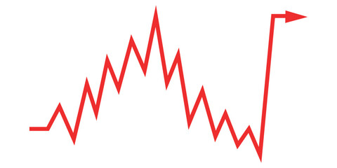 red business line graph