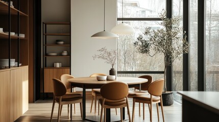 Modern Dining Room with Natural Light