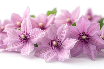 Obraz premium a group of purple flowers