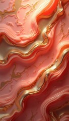 Stunning abstract background featuring flowing waves of pink and gold, perfect for elegant designs in fashion, beauty, and luxury industries.