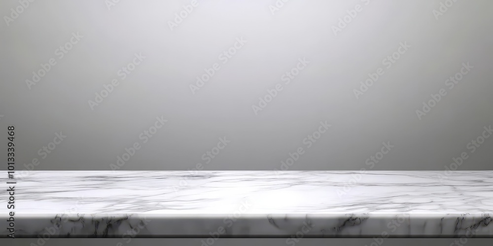 Poster gray marble table on empty background