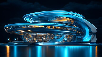 Obraz premium Futuristic architecture and lighting design